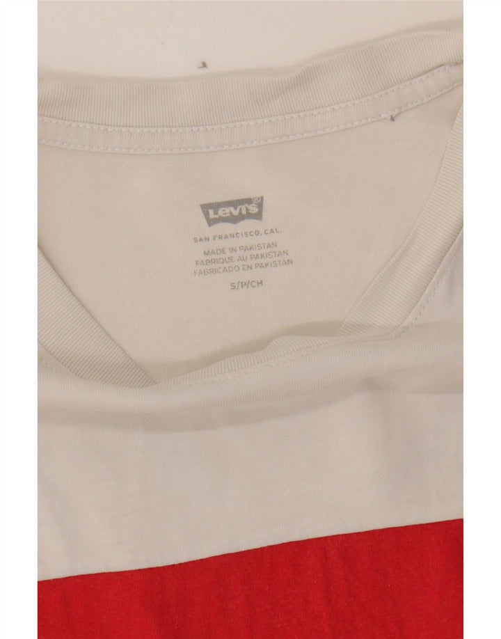 LEVI'S Womens Graphic T-Shirt Top UK 10 Small Multicoloured Colourblock Vintage Levi's and Second-Hand Levi's from Messina Hembry 