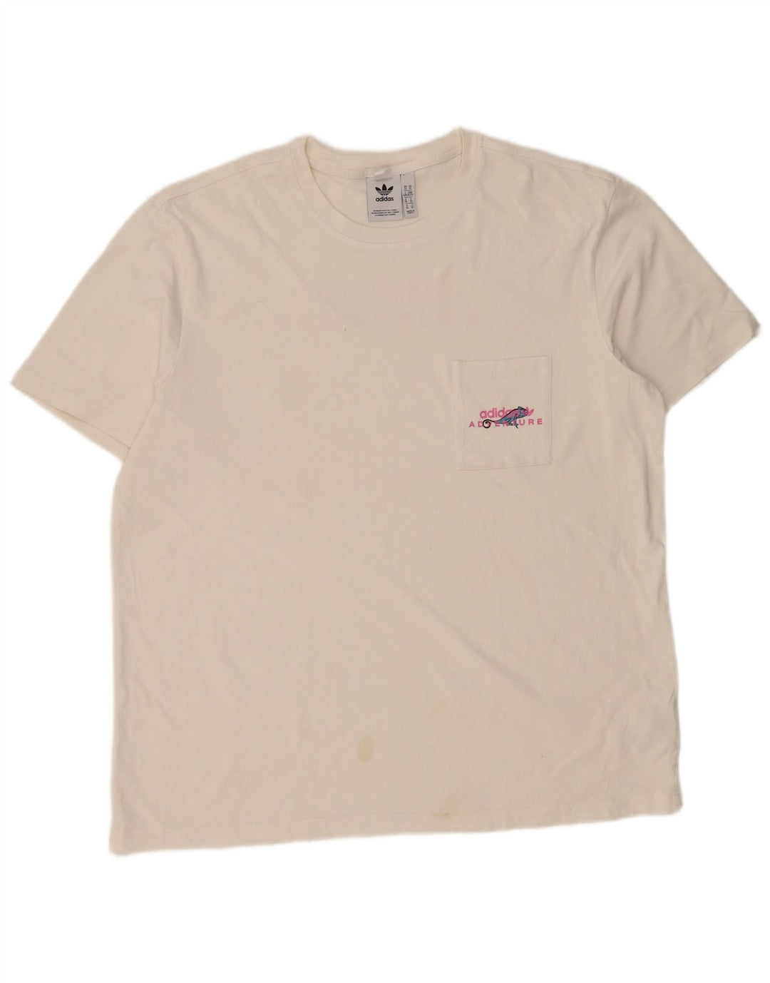 Męska koszulka ADIDAS Adventure z grafiką, góra XL, biała bawełna