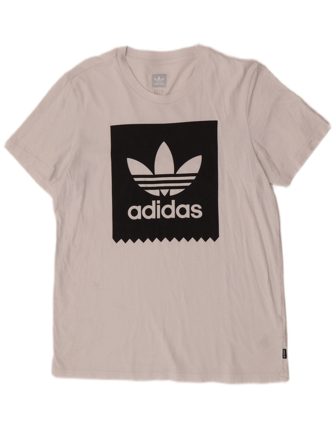 Męska koszulka z grafiką Adidas, średnia, biała bawełna