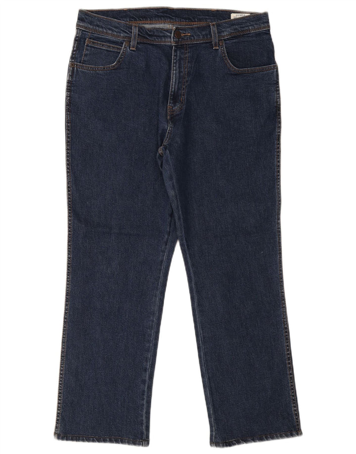 Męskie jeansy Wrangler o prostym kroju W36 L30, niebieskie, bawełniane