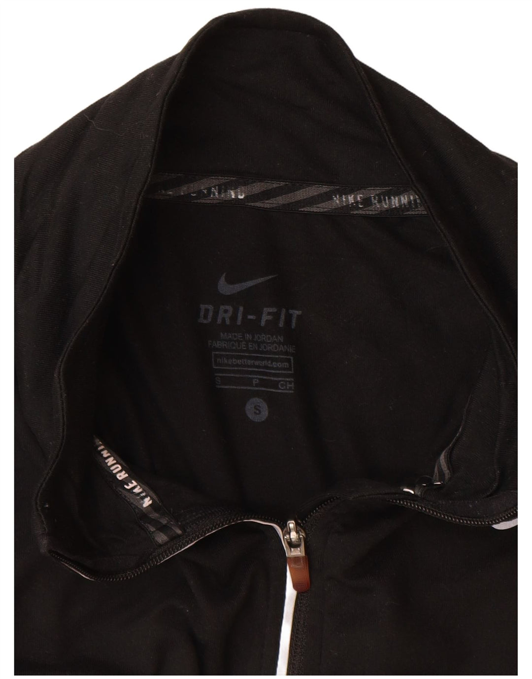 Damski dres Nike Dri Fit z zamkiem błyskawicznym na szyi, UK 10, mały, czarny