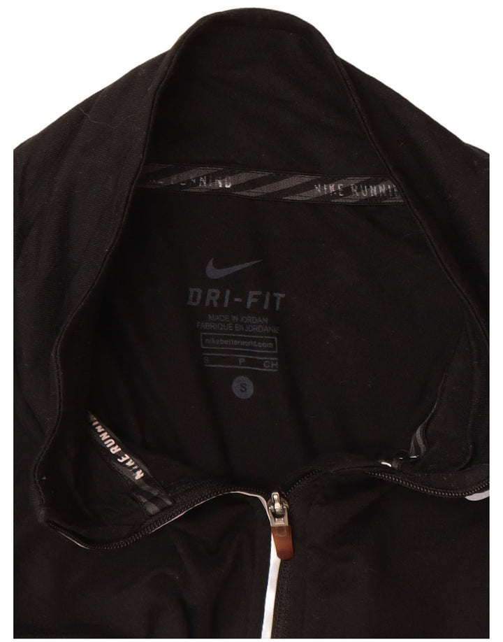 Damski dres Nike Dri Fit z zamkiem błyskawicznym na szyi, UK 10, mały, czarny