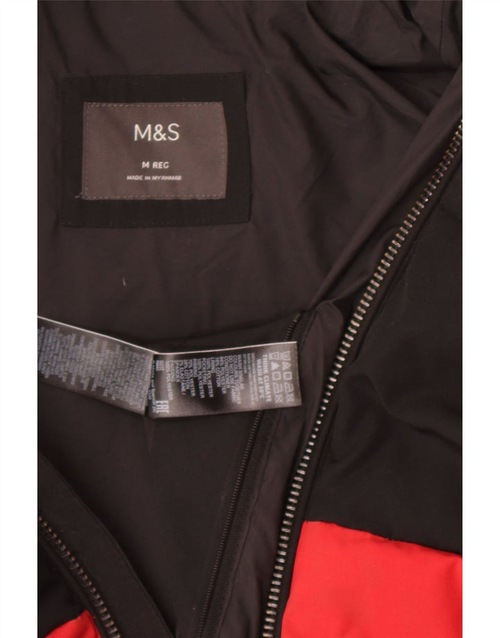 Męska ocieplana kurtka z kapturem Marks & Spencer UK 38 w kolorze średniej czerwieni