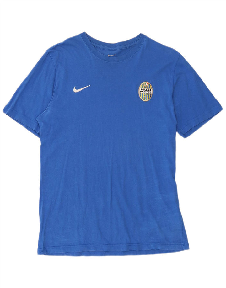 Męski T-shirt Nike HELLAS VERONA, duży, niebieski, bawełniany