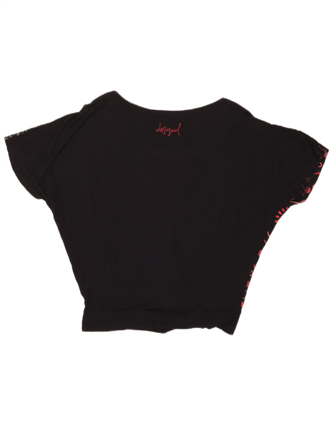 Damska bluzka oversize Desigual z grafiką UK 14, średnia czarna geometryczna