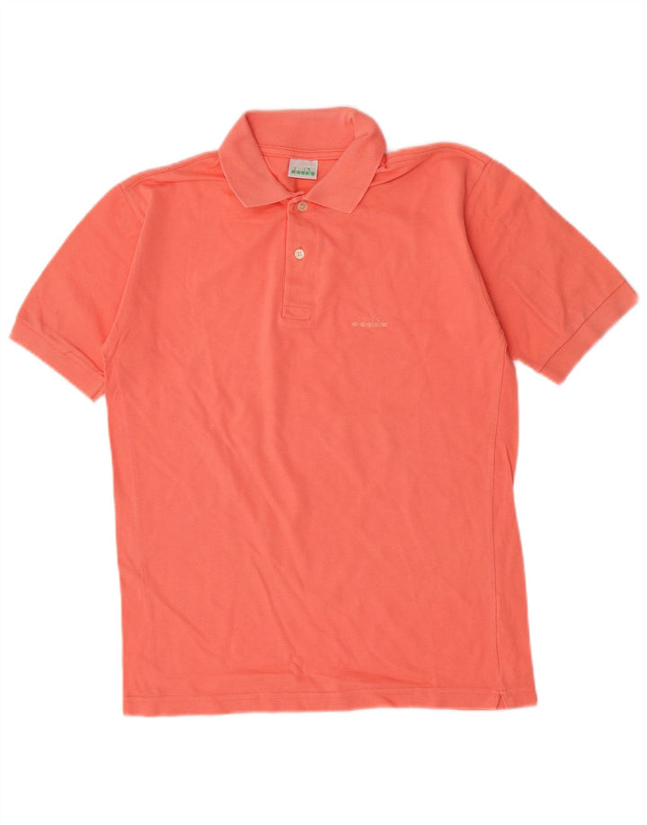 Męska koszulka polo Diadora, mała, różowa, bawełniana