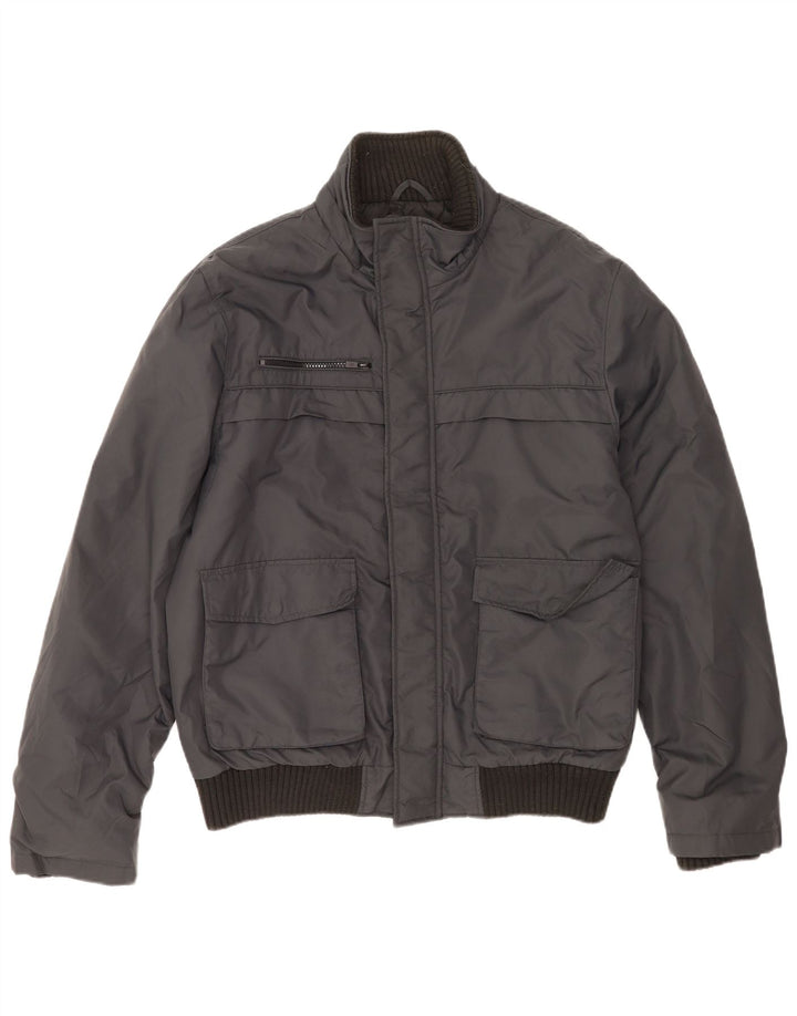 Męska kurtka bomber Jack & Jones UK 42 XL, szary nylon