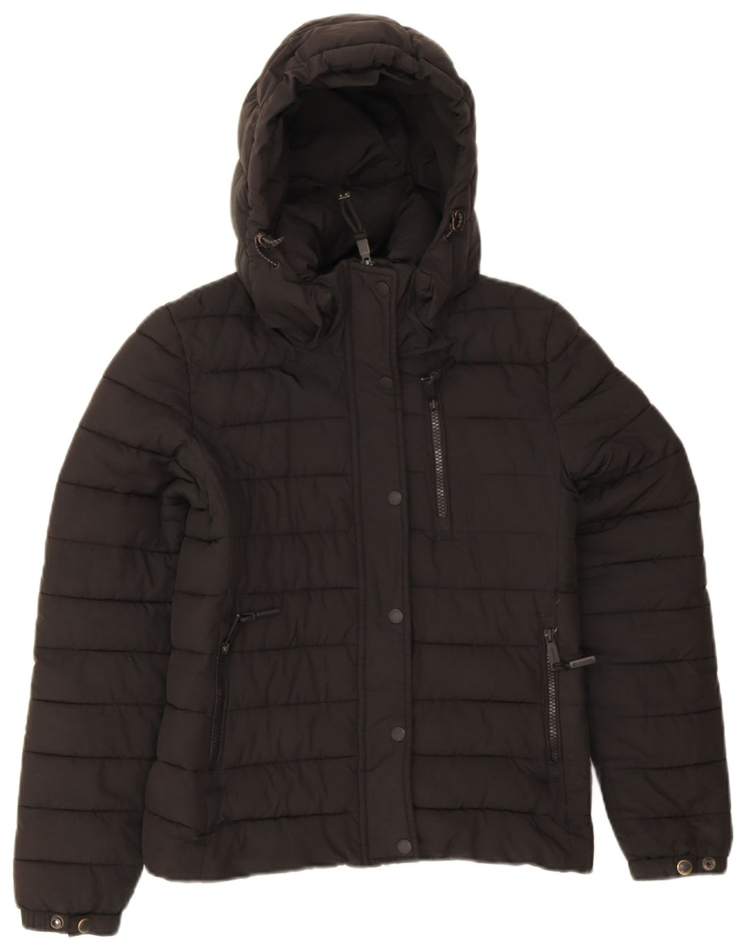 Damska wyściełana kurtka z kapturem Superdry UK 8 Samll Black