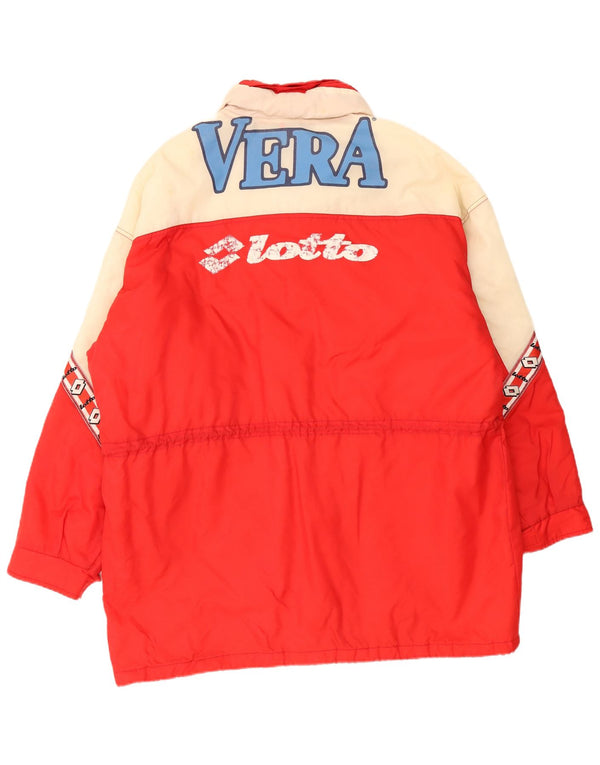 Lotto Mens Graphic Windbreaker Coat UK 42 XL Red Colourblock