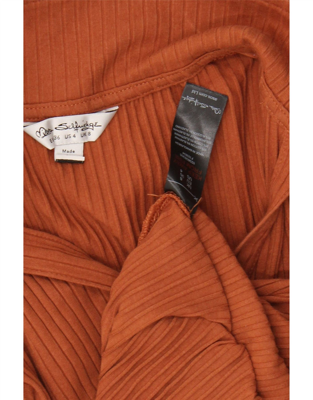 Body damskie MISS SELFRIDGE UK 8 Małe, brązowe, bawełniane