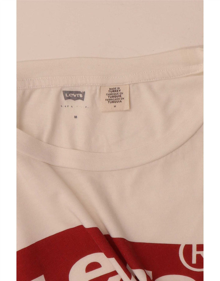 Damska koszulka z grafiką Levi's Top UK 14 Średnia biel