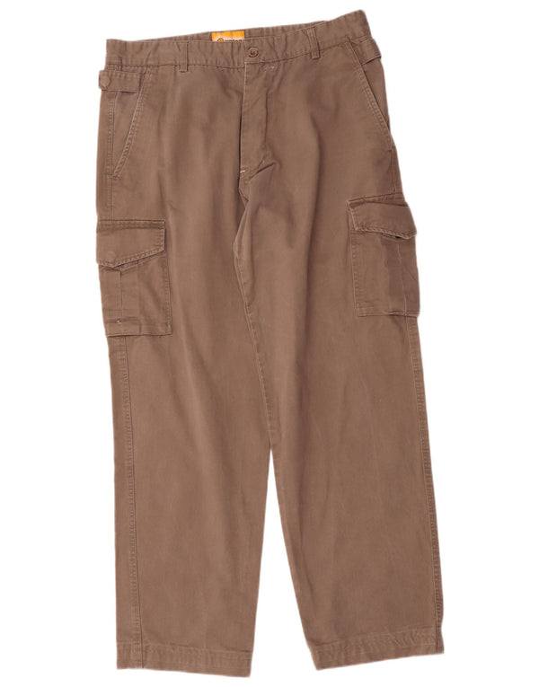 Męskie proste spodnie cargo w stylu vintage IT 52 XL W36 L32 Beżowe
