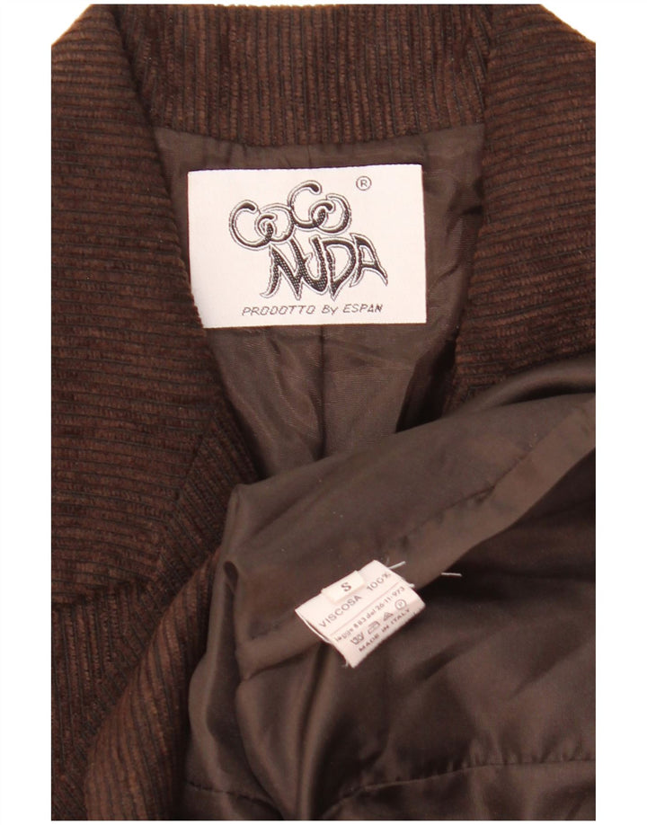 Damska marynarka Coconuda Longline, zapinana na 3 guziki, UK 10, Small Brown