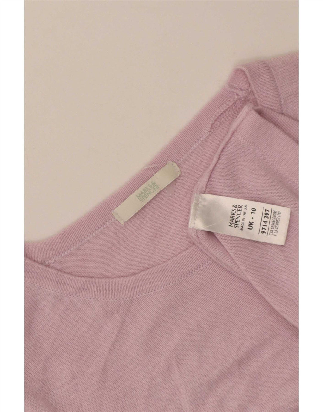 Marks & Spencer Damski top 3/4 z rękawem UK 10, mały, fioletowy, akrylowy