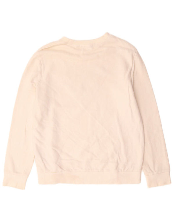 Damska bluza Guess z grafiką, UK 14, średnia, biała, bawełniana