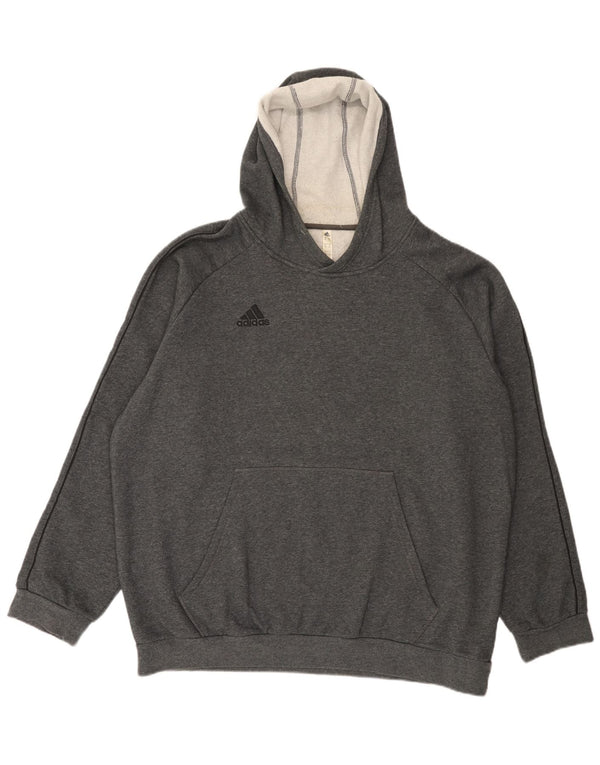 Adidas Męska bluza z kapturem 2XL Szara bawełna