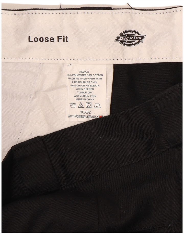 Męskie spodnie cargo Dickies o luźnym kroju W36 L32 Czarny poliester