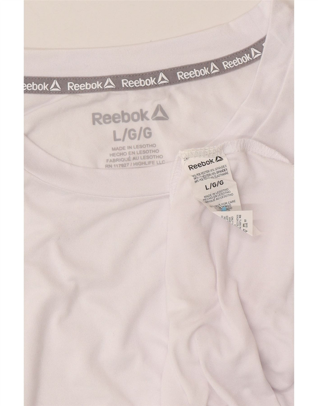 T-shirt męski REEBOK, duży, biały, poliester