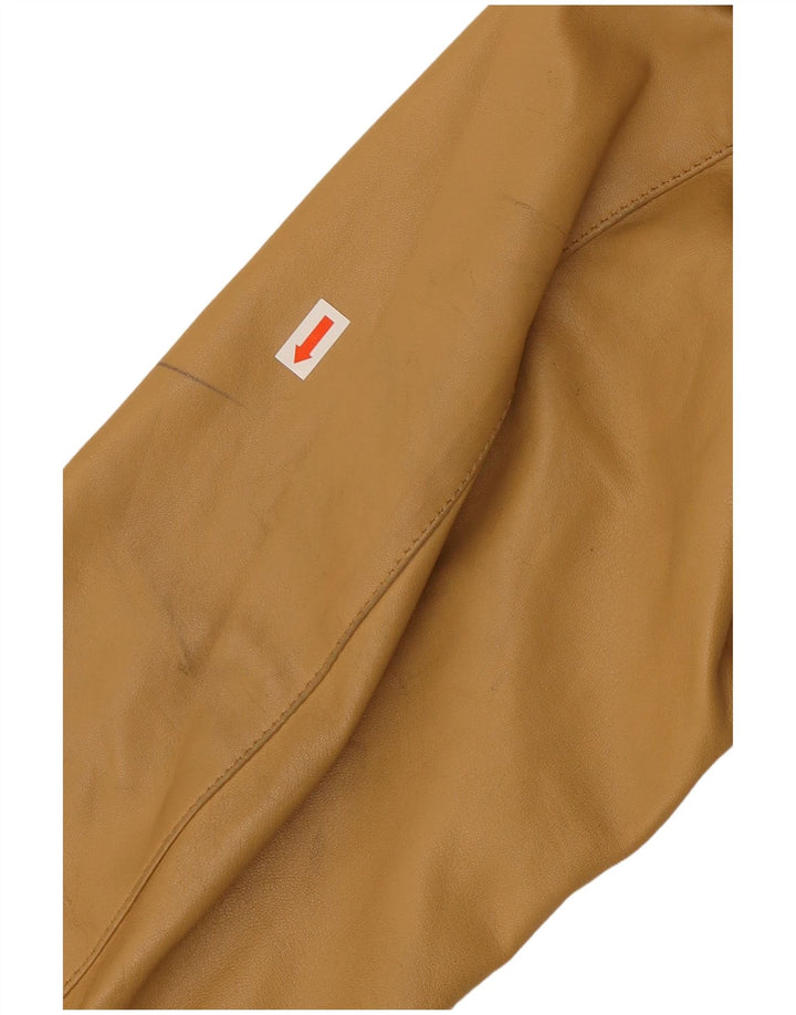 Kurtka skórzana damska VINTAGE IT 52 2XL Beżowa skóra