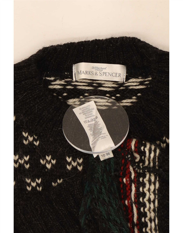Marks & Spencer Męski sweter St. Michael z okrągłym dekoltem XL, czarny