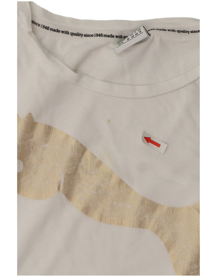 Damska koszulka z grafiką PUMA Top UK 12 Średnia biel