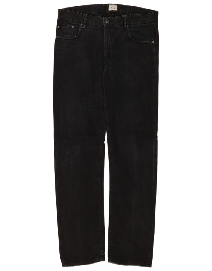 CERRUTI 1881 Męskie proste dżinsy W36 L34 Czarne