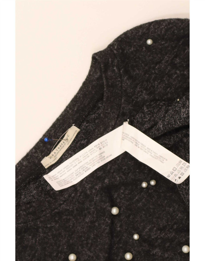 Damska koszulka oversize Zara Top UK 10 Small, szary poliester
