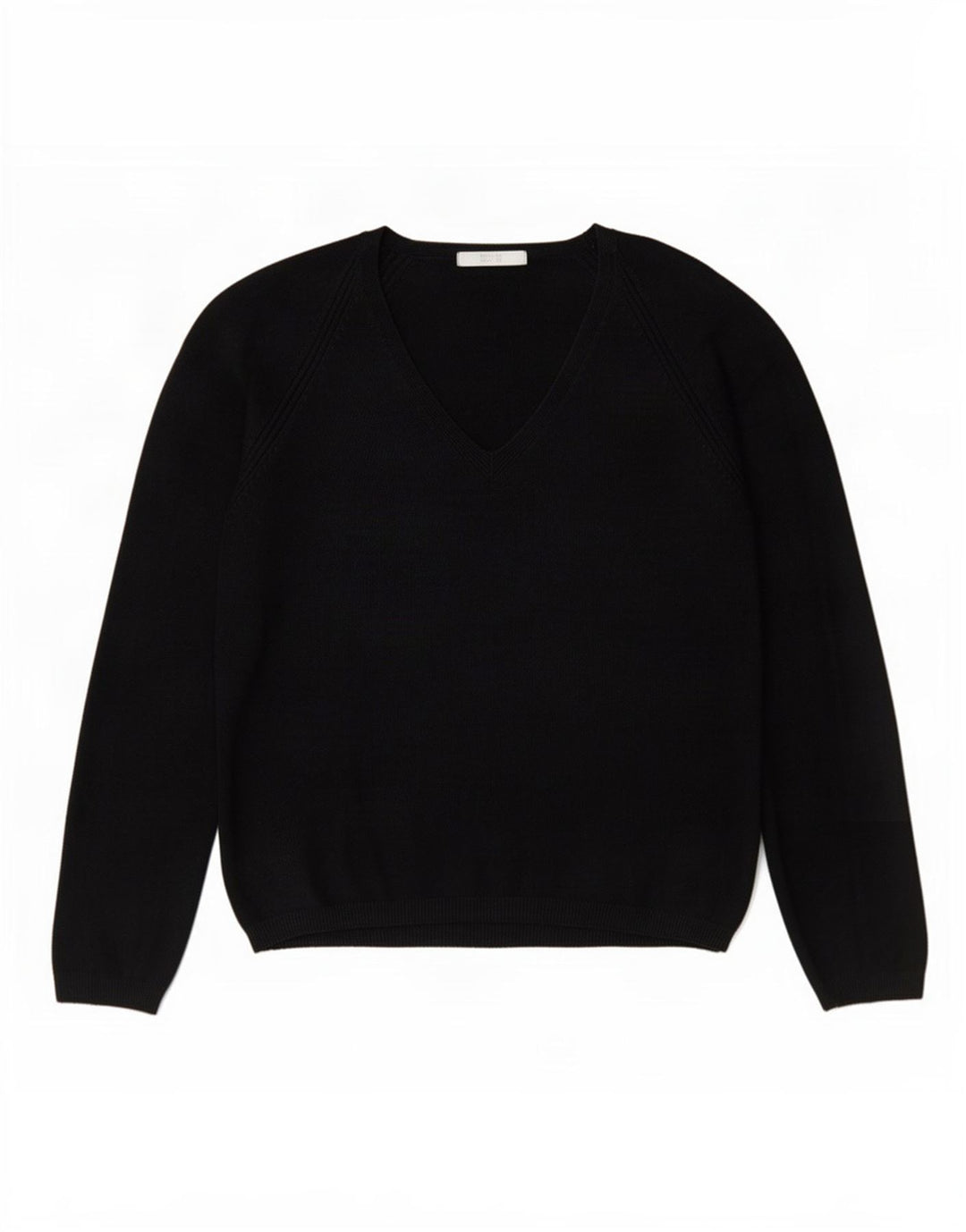 Marks & Spencer Damski sweter z dekoltem w kształcie litery V, UK 12, średni czarny