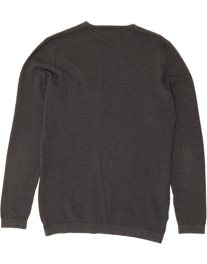 ZARA Mens Crew Neck Jumper Sweater Large Grey Vintage Zara and Second-Hand Zara from Messina Hembry 
