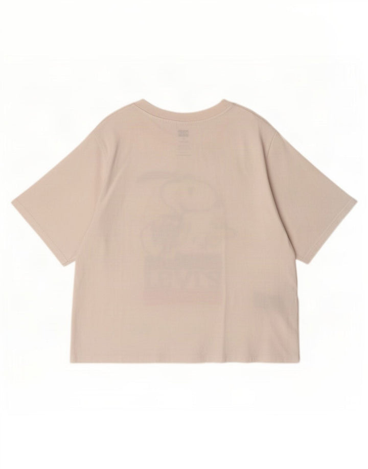 Damska koszulka Levi's Peanuts Oversize z grafiką Top UK 10 Small White