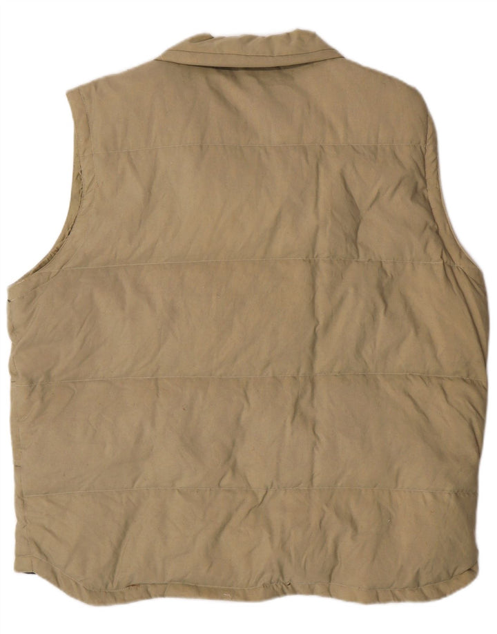 Męska wyściełana kamizelka Asics UK 40, duża, beżowa, poliamid