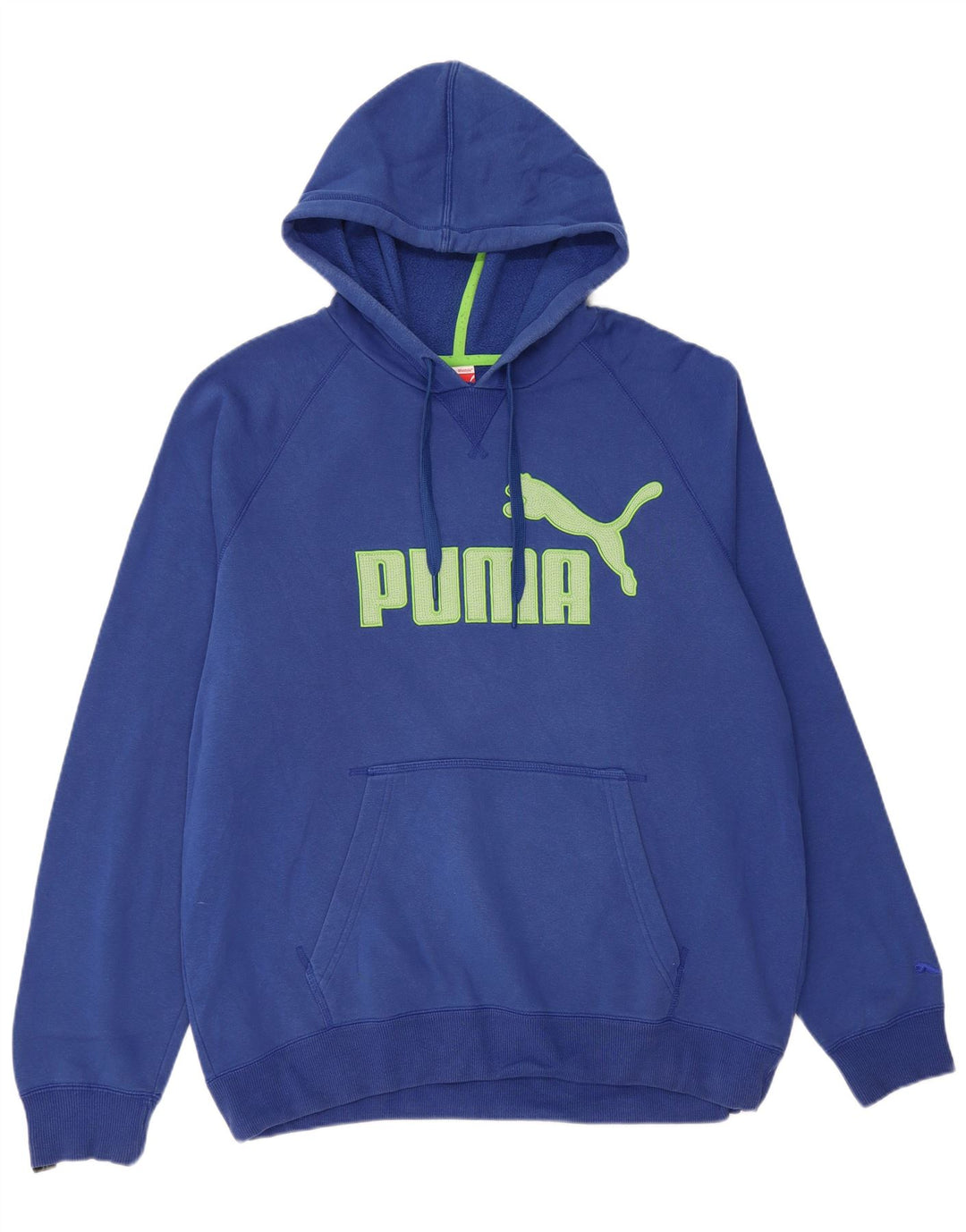 Męski sweter z kapturem i grafiką PUMA XL, niebieski, bawełniany
