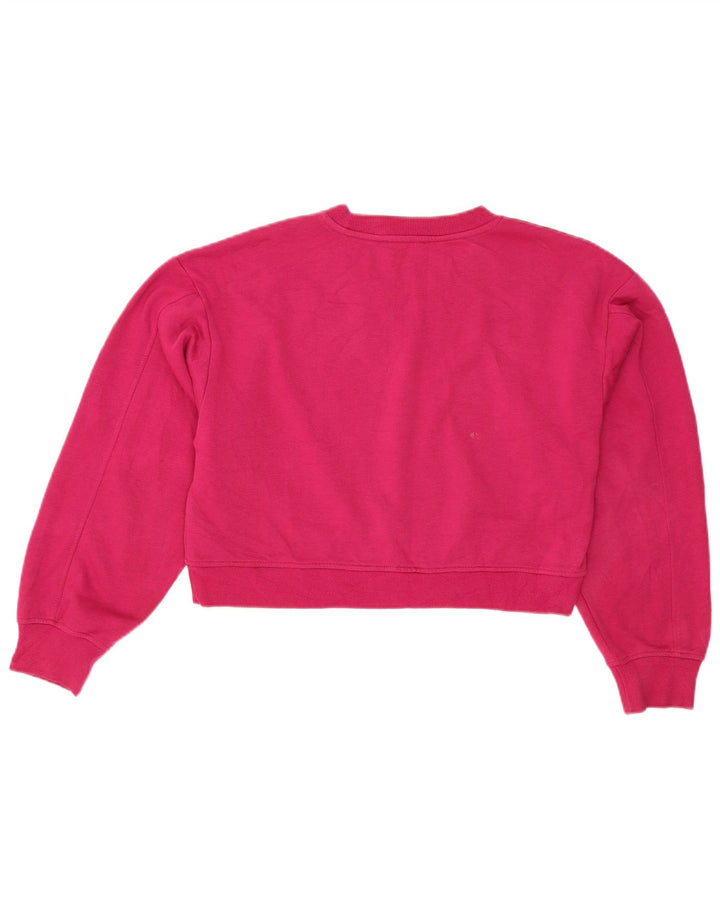 Bluza damska Zara Crop Sweter UK 14 Średnioróżowa bawełna