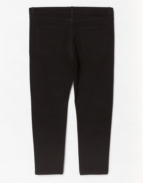 Damskie dżinsy Capri M&Co Petite z wysokim stanem UK 16, duże W36 L24, czarna bawełna