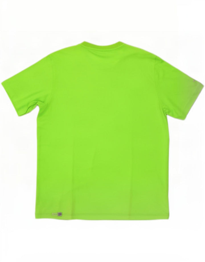 Adidas Męska koszulka Top XL Zielony geometryczny poliester