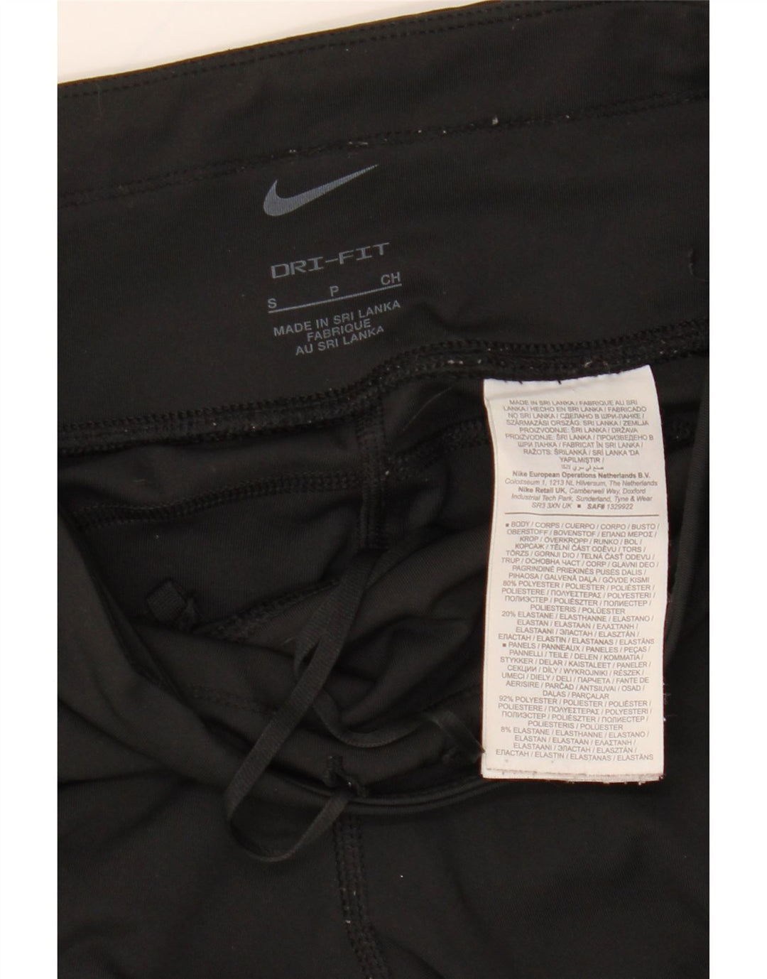 Damskie legginsy NIKE Dri Fit UK 10, małe, czarne, poliestrowe