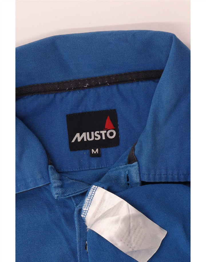 Męska koszulka polo Musto, niebieska, bawełniana