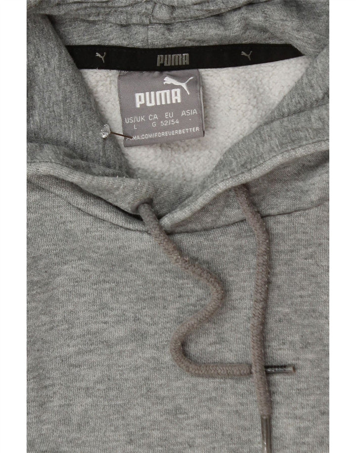 PUMA Mens Hoodie Jumper Large Grey