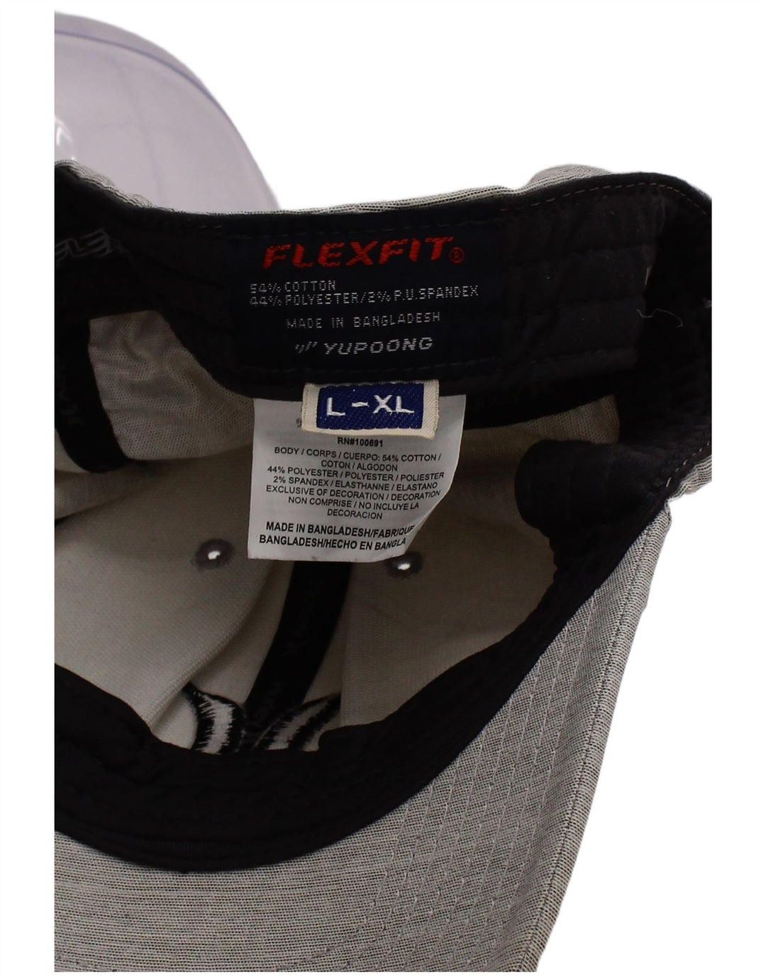 Męska czapka z daszkiem Hurley Flex Fit Graphic, duża/XL, szary poliester