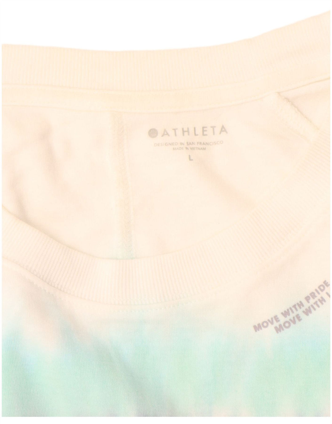 Damska bluza dresowa ATHLETA UK 16, duża, wielobarwna, bawełniana typu tie-dye