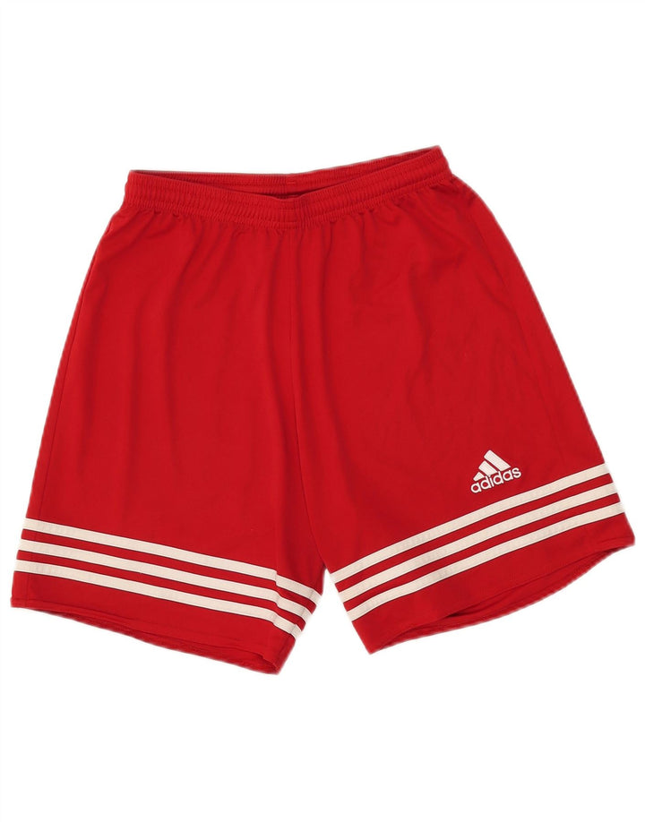 Męskie spodenki sportowe Adidas Climalite, małe, czerwone, poliestrowe