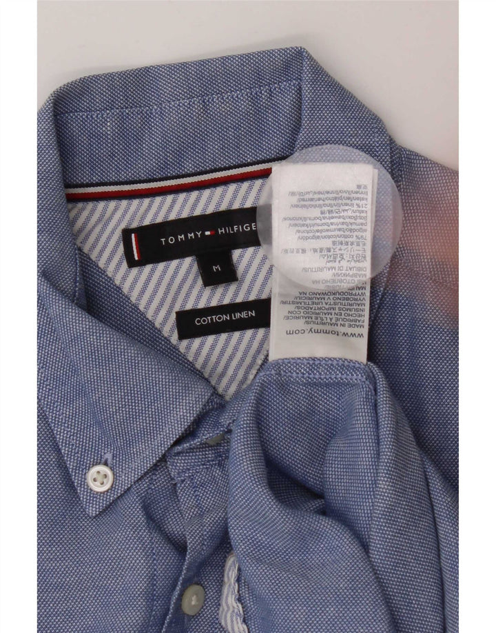 Koszula męska Tommy Hilfiger, bawełniana, w kolorze średniego błękitu