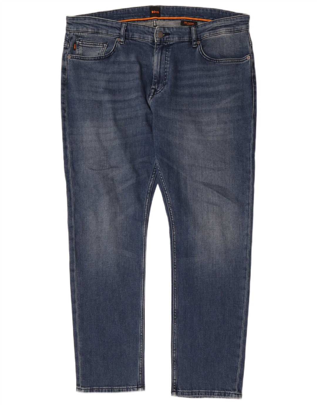 Hugo Boss Męskie Delaware Slim Jeans W38 L32 Niebieska bawełna