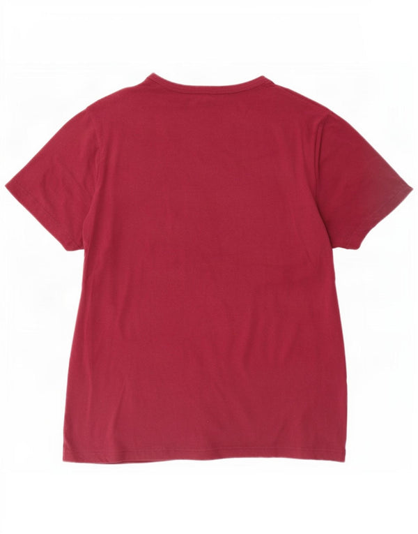 T-shirt damski Lyle & Scott Top UK 20 2XL Bordowa bawełna