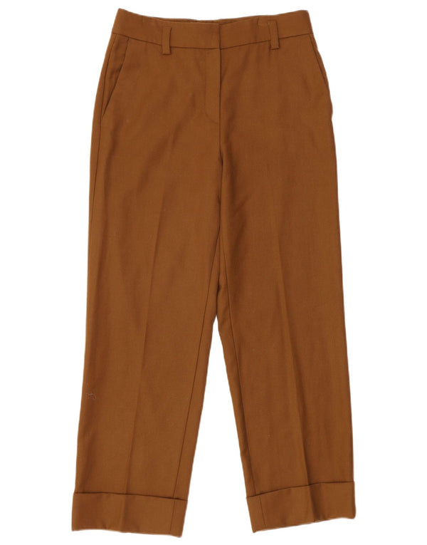 Damskie spodnie codzienne Massimo Dutti z wysokim stanem EU 38 Small W28 L27 brązowe
