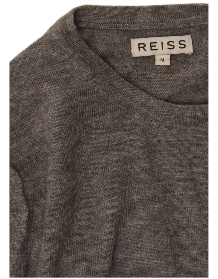 Męski sweter z okrągłym dekoltem Reiss, średnioszary, nakrapiany