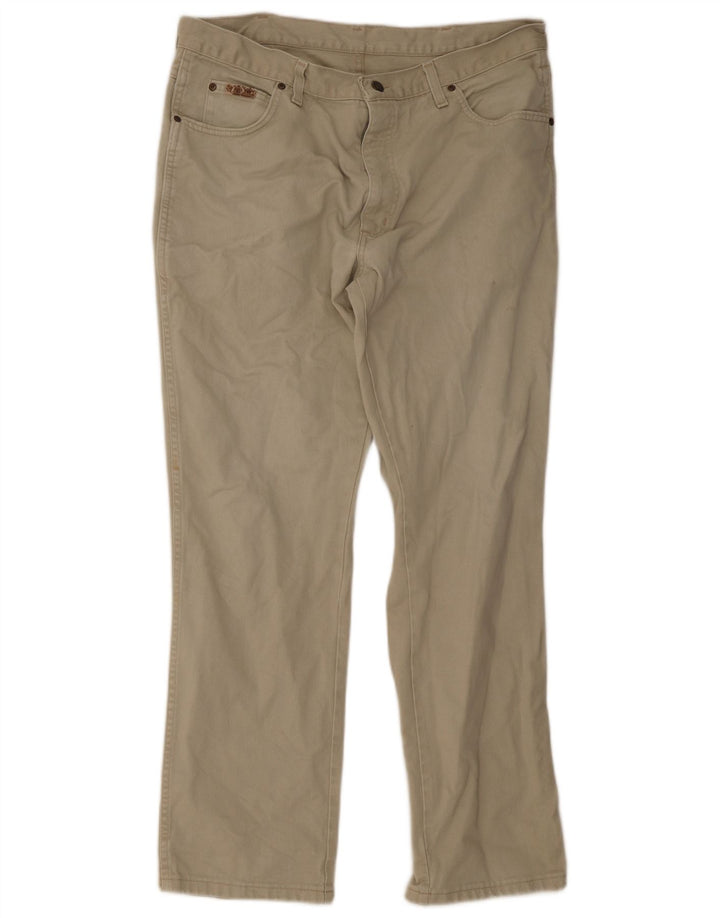 Męskie proste dżinsy Wrangler W36 L32 zielone