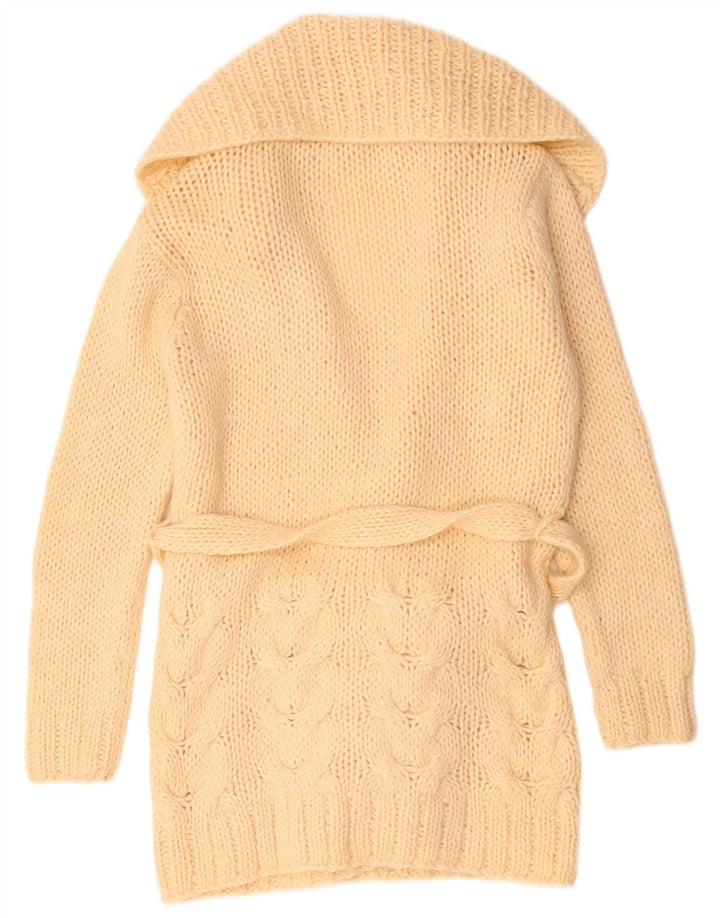 Damski sweter o przedłużonym fasonie Zara, UK 14, średni beż, akryl