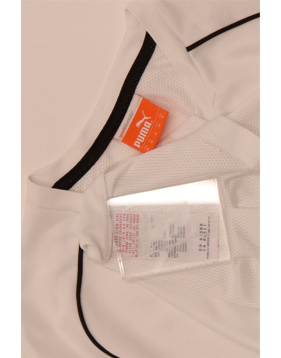 Męska koszulka z grafiką Puma Top, średni biały poliester