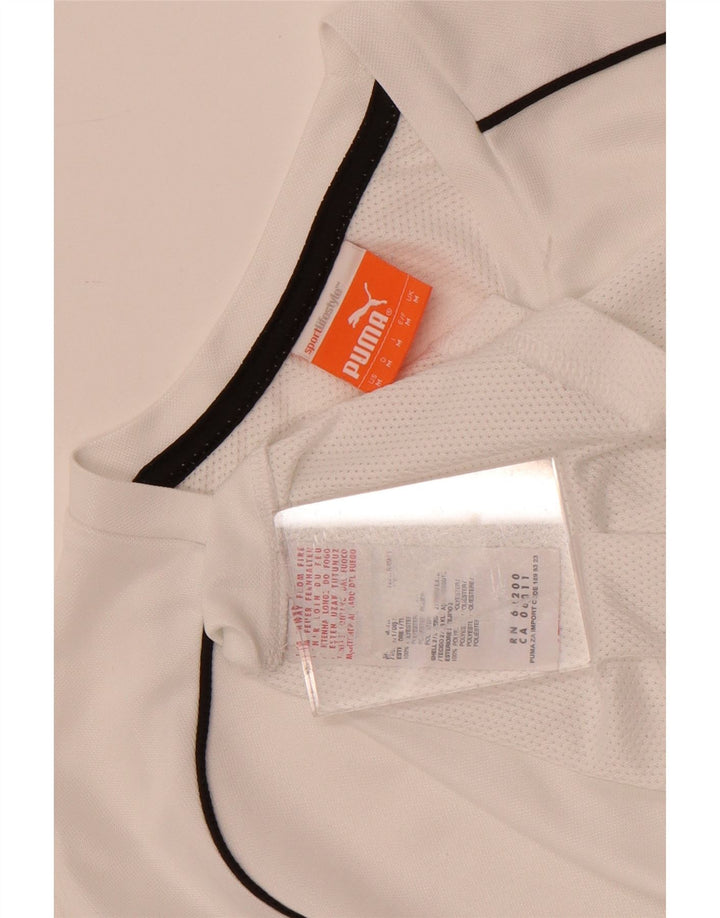 Męska koszulka z grafiką Puma Top, średni biały poliester